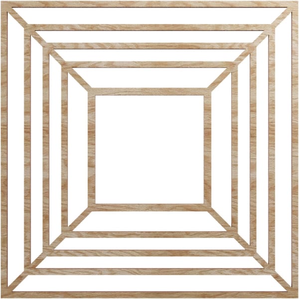 Ekena Millwork Raven Wood Fretwork Pierced Ceiling Medallion, Red Oak, 16"OD x 5 7/8"ID x 3/8"T CMWP16X16X0375RARO - main
